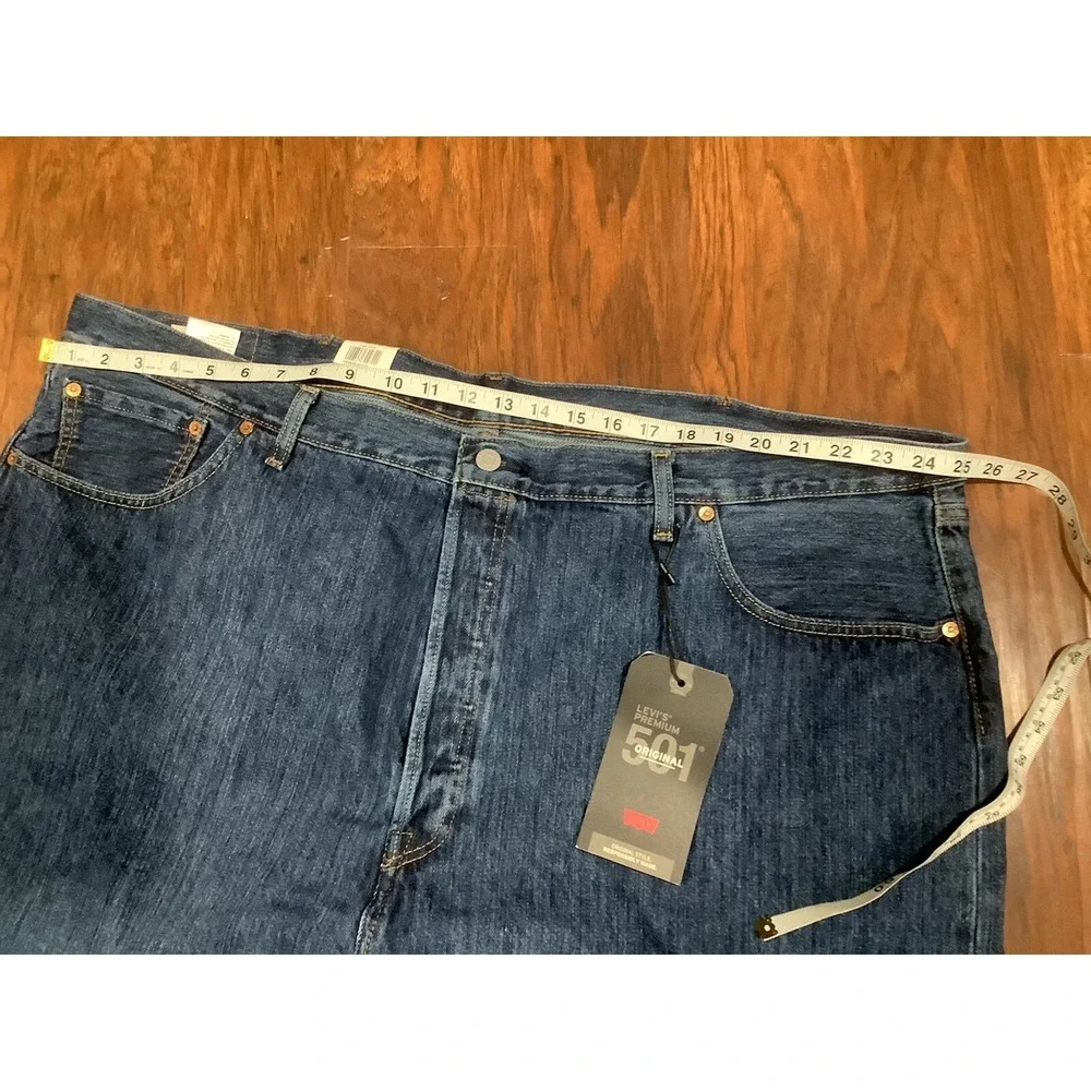 Levi's Premium 501 Big E Straight Leg  Blue Jeans Men's size 50x30 NEW
